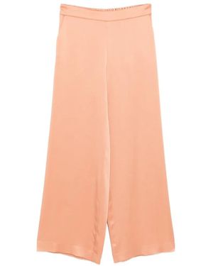 Clips Wide-Leg Pants - Pink