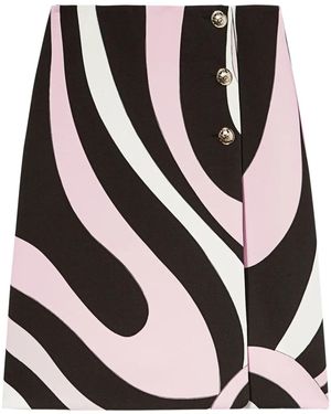 Emilio Pucci Minigonna Con Stampa Astratta - Nero