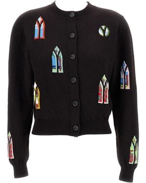 Barrie Crew-Neck Cardigan - Black