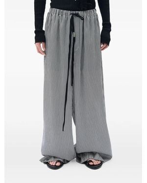Ann Demeulemeester Albertus Relaxed Striped Trousers - Grey