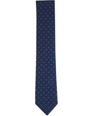 Canali Geometric-Pattern Tie - Blue