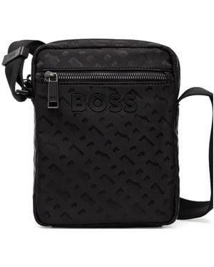 BOSS Emed-Logo Messenger Bag - Black