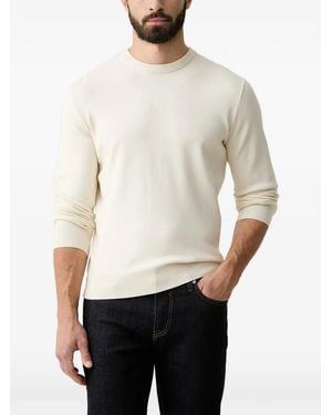 Guess Embroidered Logo Jumper - White