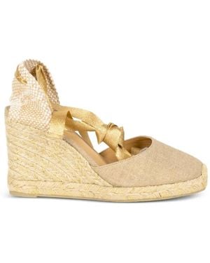 Castañer Carina Heeled Espadrilles - Natural