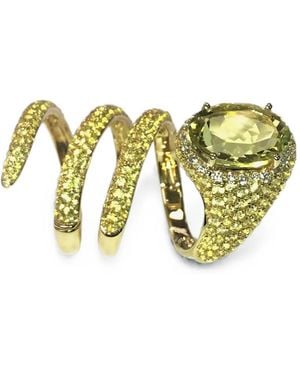 Stefere Anello Con Pietre - Metallizzato