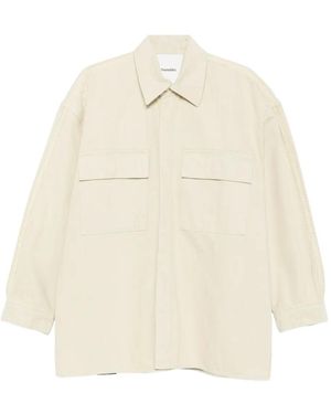 Nanushka Flap-Pocket Shirt Jacket - Natural