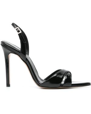 Ginissima 110Mm Leather Sandals - Black