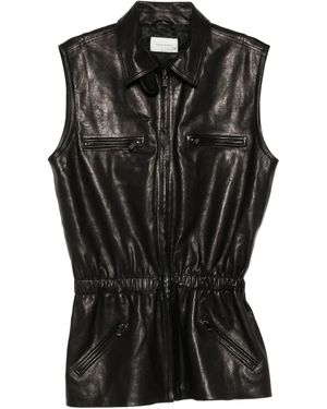 Magda Butrym Sheepskin Elasticated Waistcoat - Black