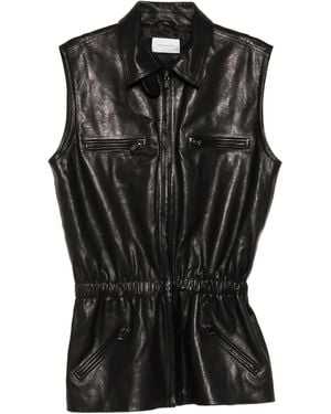 Magda Butrym Sheepskin Elasticated Waistcoat - Black