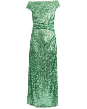 Erdem Sequin-Embroidered Midi Dress - Green