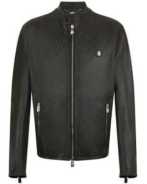 Billionaire Biker Leather Jacket - Black