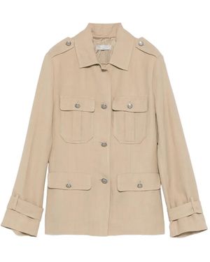 Antonelli Flap-Pocket Military Jacket - Natural