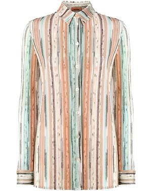Missoni Gestreiftes Langarmshirt - Pink