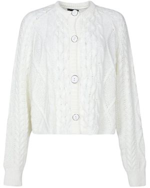 Brand Unique Cardigan aus Wolle - Weiß