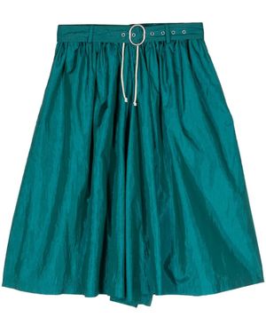 Jil Sander Wide-Leg Belted Shorts - Blue