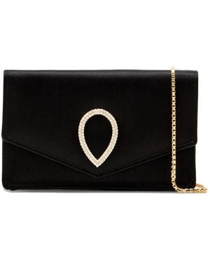 Jennifer Chamandi Le 8 Rhinestone-Embellished Mini Bag - Black