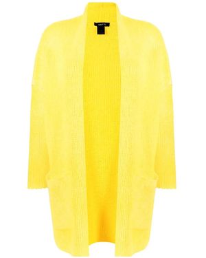 Avant Toi Open Front Knit Jacket - Yellow