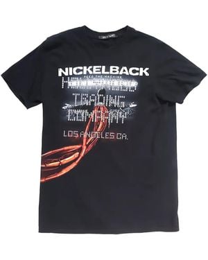 HTC Nickleback Lux Studded Graphic-Print T-Shirt - Black