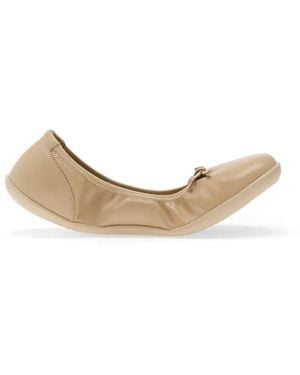 Groundies Bow-Detail Ballet Flats - Natural