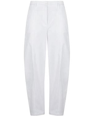Pinko Bacca Barrel-Fit Pants - White