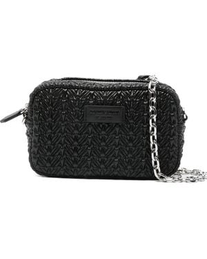 Emporio Armani キルティング ショルダーバッグ - ブラック