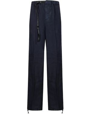 White Sand Belted Pants - Blue