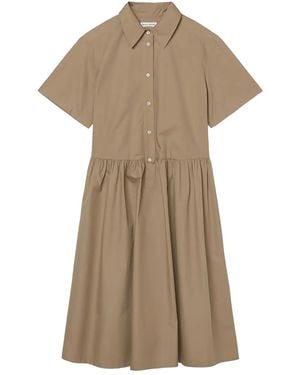 Marc O' Polo ギャザーウエスト シャツドレス - ナチュラル
