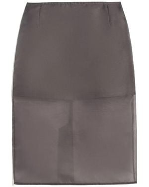 Apparis Tyra Organza Midi Skirt - Gray