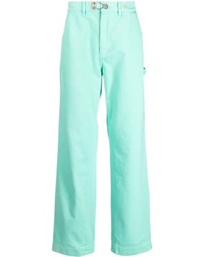 Objects IV Life Embroidered-Logo Mid-Rise Jeans - Blue