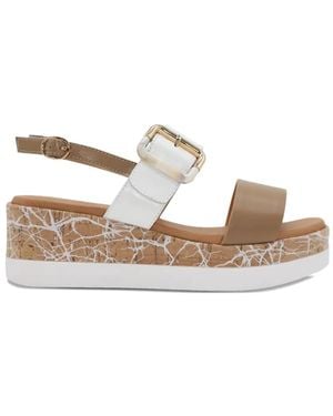 Ron White Wedge-Sandalen mit Korksohle - Natur