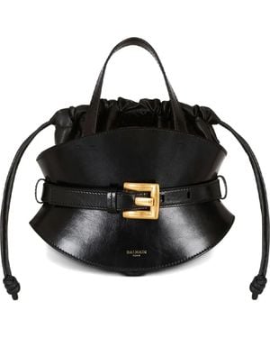 Balmain ベルテッド ハンドバッグ - ブラック