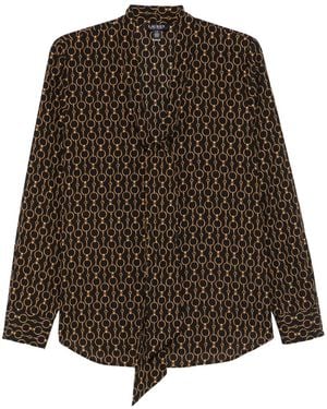 Ralph Lauren Long-Sleeve Blouse - Brown