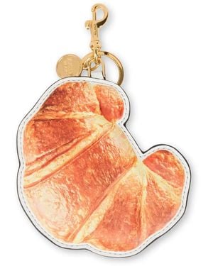 Moschino Porte-Clés À Design Croissant - Orange