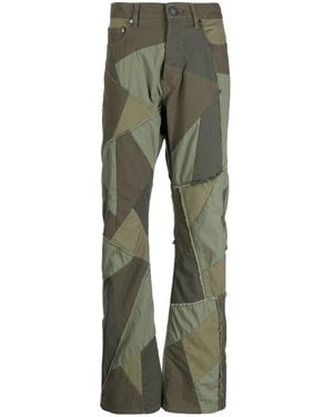 John Elliott Jeans Met Patchwork - Groen