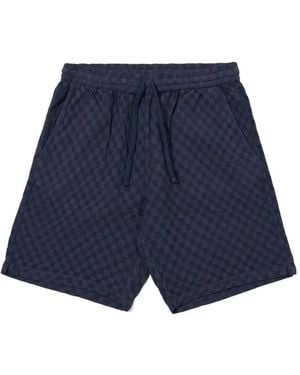Universal Works Simple Checkered Drawstring Shorts - Blue