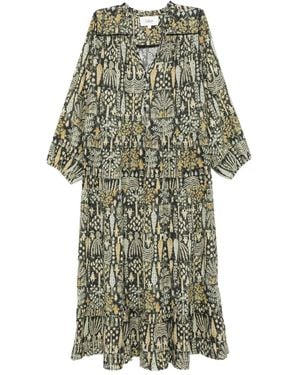 Ba&sh Vestido Pidola midi con estampado - Verde