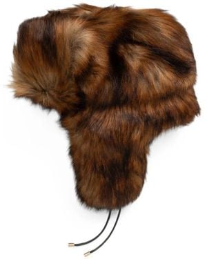Patrizia Pepe Faux-Fur Trapper Hat - Brown