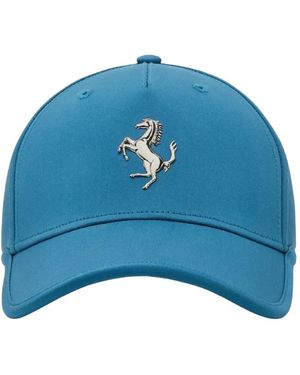 Ferrari Logo-Plaque Baseball Cap - Blu