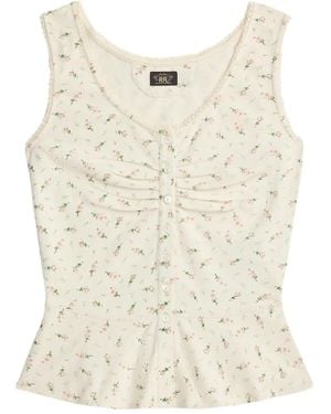 RRL Canotta A Fiori Con Rifinitura - Neutro