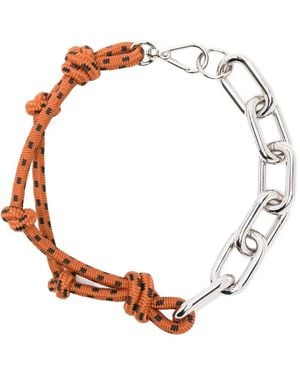 Plan C Chain Knotted Necklace - White