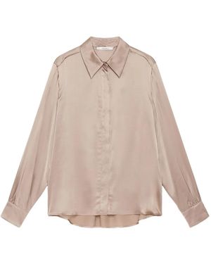 Maliparmi Satin Long-Sleeve Shirt - Natural
