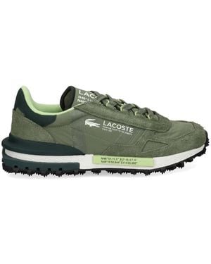Lacoste Textured Low-Top Trainers - Green