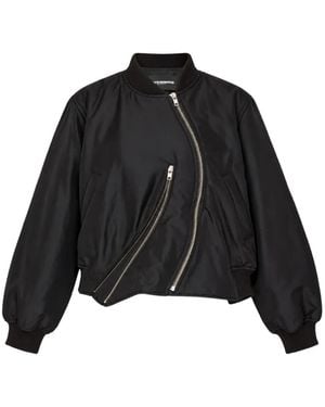 Melitta Baumeister Asymmetric Curved-Zip Jacket - Black