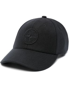 Stone Island コンパスモチーフ キャップ - ブラック