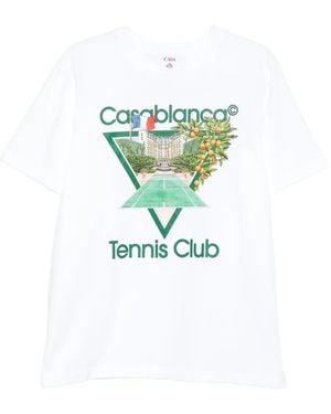 CASABLANCA Tennis Club Graphic T-shirt - グリーン