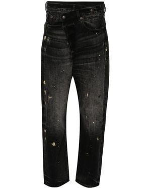 R13 Mid-Rise Straight-Leg Jeans - Black