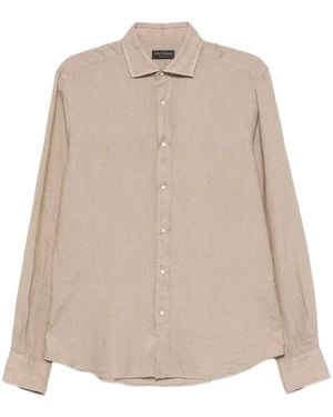 Dell'Oglio Long-Sleeve Linen Shirt - Natural