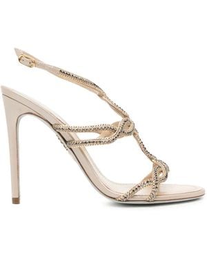 Rene Caovilla 105Mm Dalilah Sandals - Natural