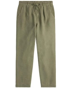 Polo Ralph Lauren Leinenhose Mit Bundfalten - Grün