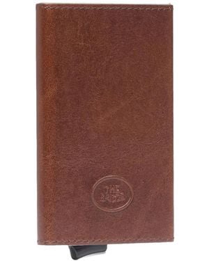 The Bridge Logo-Embossed Leather Card Holder - Brown